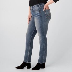 Silver Jeans Suki Straight md wsh blu jns SZ 22 classic casual